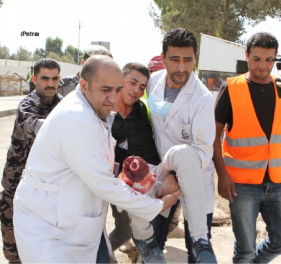 تمرين اخلاء وهمي في مستشفى الاميرة رحمة بإربد