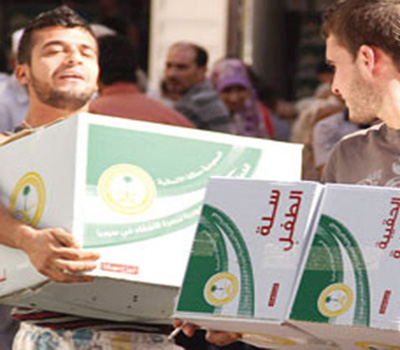 المساعدات الاغاثية للاجئين السوريين تغرق اسواق المفرق