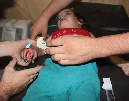 النظام يقصف حي جوبر بالكلور