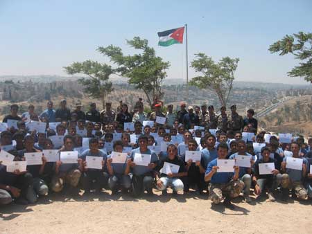 حفل تخريج المشاركين في معسكر جائزة الحسن للشباب الفضي في غابة الحسن