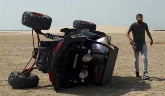 بالفيديو: بيكيه يتعرض لحادث في قطر