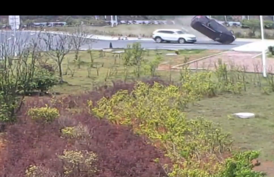 بالفيديو: امرأة تتسبب في انقلاب سيارتها بسبب قيادتها المتهورة