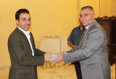 تكريم اعضاء الاعلامية للاستراتيجية الوطنية للشباب