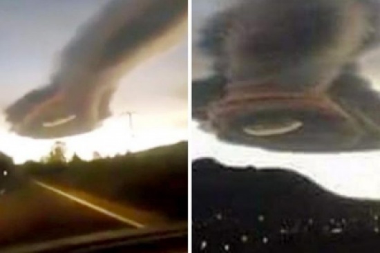 شاهد.. سحابة ضخمة على شكل يد تثير رعب سكان المكسيك