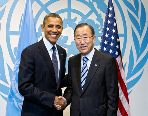 الرئيس الاميركي يلتقي كي مون في البيت الابيض