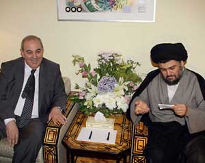 تقارب بين علاوي والصدريين    