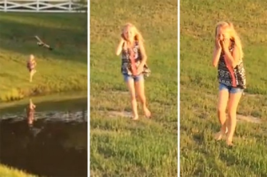 شاهد.. أمريكي يصور ابنته أثناء تعرضها لموقف مخيف