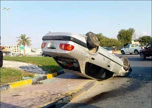 وفاة شخص اثر حادث تدهور