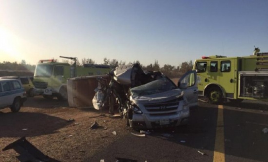 وفاة 4 أردنيين من عائلة واحدة بحادث مروع في السعودية وفاة 4 أردنيين من عائلة واحدة بحادث مروع في السعودية