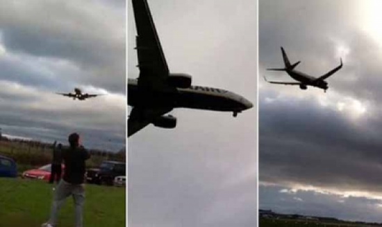 شاهد.. الرياح تتلاعب بطائرة ركاب كأنها دمية