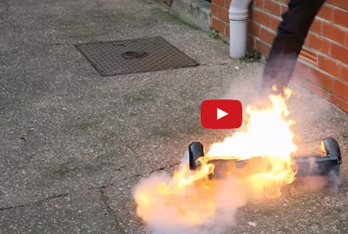 بالفيديو  : أسوأ حوادث ألواح التزلج الآلية "هوفر بورد"