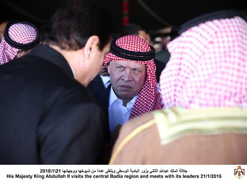 بالصور .. الملك : الكساسبة ابن لكل الأردنيين وهو طيار مقاتل في الجيش العربي