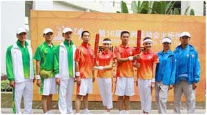 إطلاق مسيرة شعلة آسياد 2010