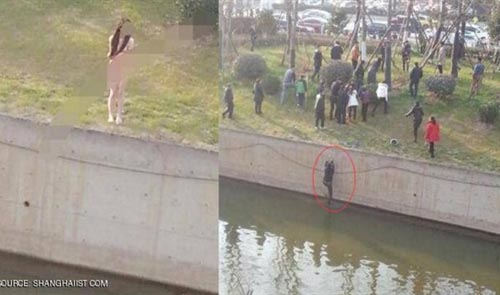 قفز لينقذ فتاة فتركوه يعاني قفز لينقذ فتاة فتركوه يعاني
