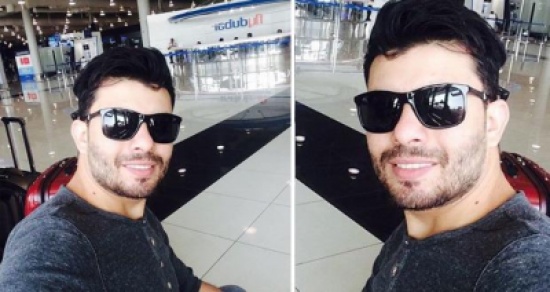 ستار سعد من مطار دبي إلى بيروت