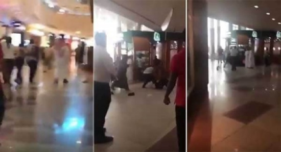 بالفيديو: مضاربة بالأحذية واللكمات بين شبان وحراس مول