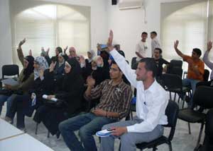 ورشة حوارية بعنوان دربني سوف اصوت