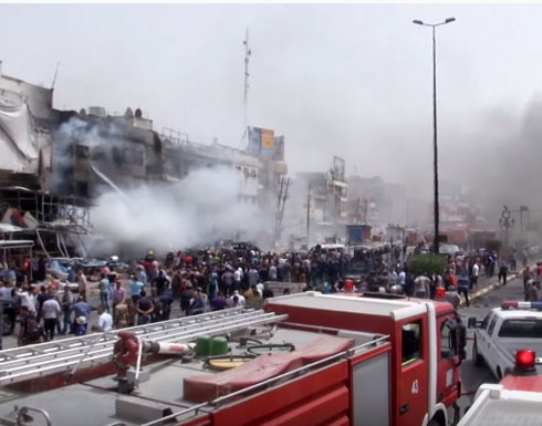 بالفيديو : عشرات القتلى والجرحى بتفجيرين في بغداد.. وتنظيم "داعش" يتبنى بالفيديو : عشرات القتلى والجرحى بتفجيرين في بغداد.. وتنظيم "داعش" يتبنى