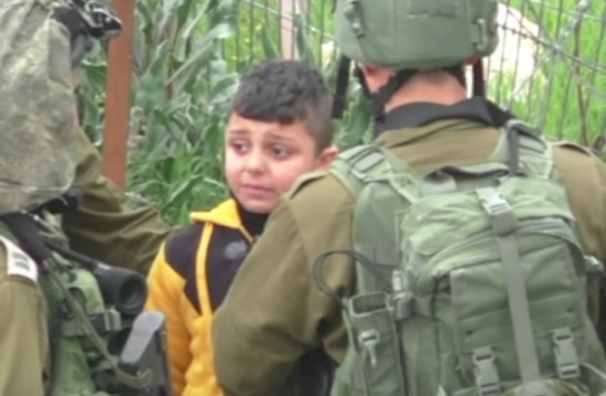 نساء فلسطينيات ينتزعن طفلا من الاحتلال قبل اعتقاله (فيديو)