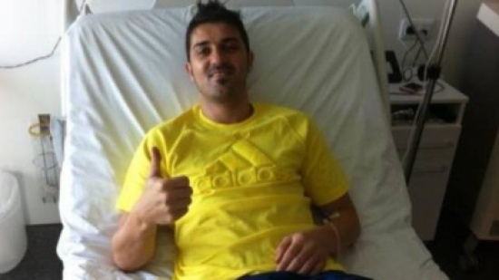 مهاجم برشلونة دافيد فيا يعود للمستشفى مهاجم برشلونة دافيد فيا يعود للمستشفى