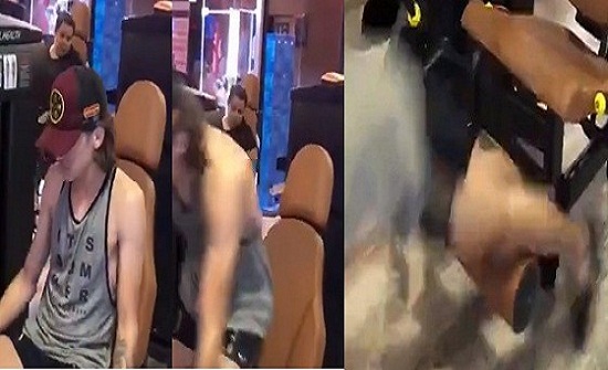 بالفيديو.. نهاية مروعة لشاب نحيف يمارس تمارين رياضية داخل الجيم بالفيديو.. نهاية مروعة لشاب نحيف يمارس تمارين رياضية داخل الجيم