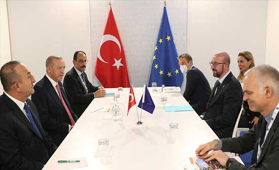 ميشيل: بحثت مع أردوغان العلاقات بين الاتحاد الأوروبي وتركيا ميشيل: بحثت مع أردوغان العلاقات بين الاتحاد الأوروبي وتركيا