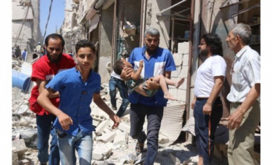 قصف 4 مشاف ميدانية في حلب قصف 4 مشاف ميدانية في حلب