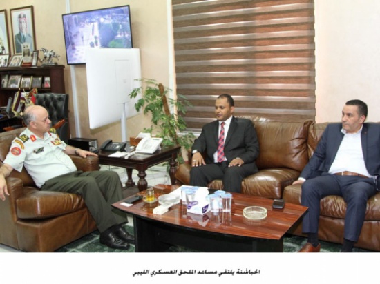 الحباشنة يلتقي مساعد الملحق العسكري الليبي الحباشنة يلتقي مساعد الملحق العسكري الليبي