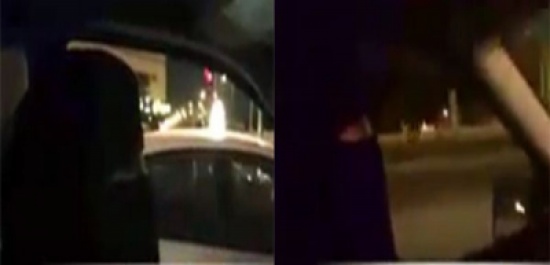 شاهد.. فتاة تقود سيارة في شوارع الرياض
