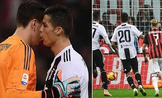 حارس يوفنتوس يكشف نصيحة رونالدو قبل ركلة هيغواين