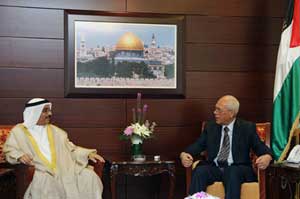 سفير الامارات لدى الاردن يزور فلسطين ويلتقي عددا من المسؤولين  