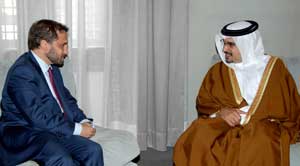 ولي عهد البحرين يستقبل الامير مرعد بن رعد  