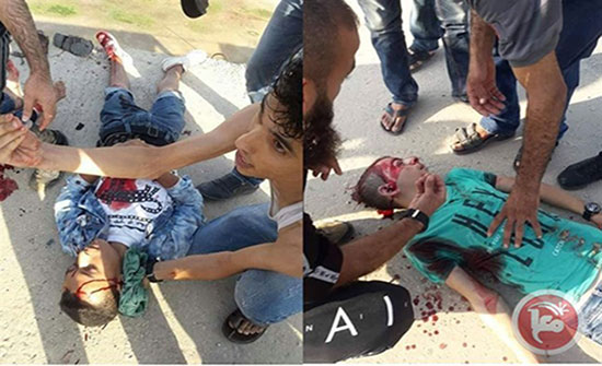 فيديو : استشهاد طفلين في قصف ساحة الكتيبة بغزة