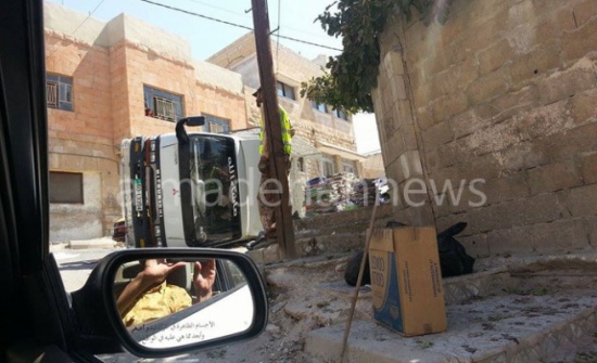 صورة : انقلاب " ديانا " في الزرقاء صورة : انقلاب " ديانا " في الزرقاء