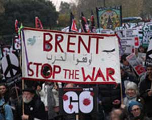 مظاهرة بلندن ضد حرب أفغانستان    
