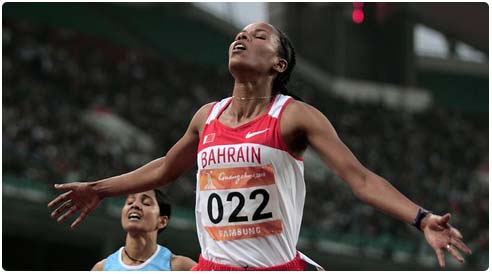 ذهبية 5 آلاف م للبحرينية ميمي بيليتي