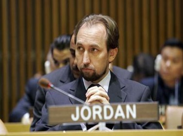 الامير زيد يؤكد ضرورة التركيز على حقوق الإنسان في أي حل للصراع بسوريا