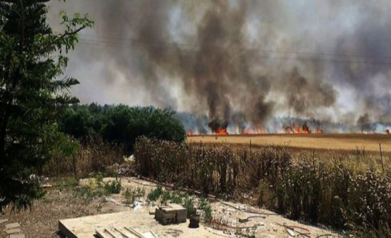 8 حرائق في مستوطنات غلاف غزة بفعل البالونات الحارقة