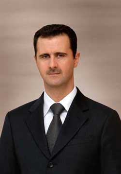 الرئيس السوري يلتقي رئيس مجلس الشورى الايراني