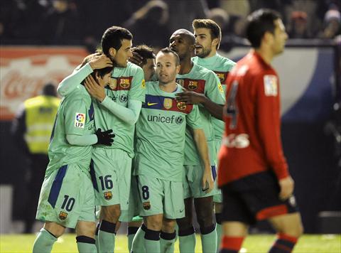 برشلونة يتجنب خسارة مباراته مع اوساسونا 