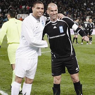 مشاركة دروجبا وزيدان ورونالدو في مباراة لمكافحة الفقر 