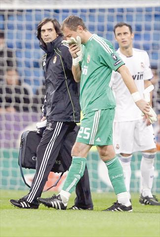 حارس ريال مدريد "دوديك" يغيب 6 اسابيع بسبب الإصابة 