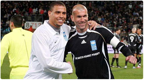 زيدان ورونالدو مجدداً في مباراة خيرية
