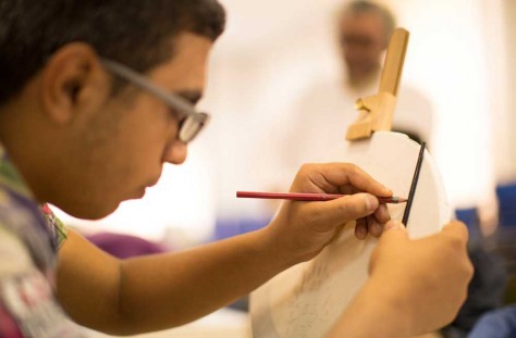 ورشة عن تعليم المكفوفين على الرسم