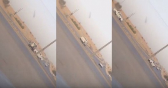 شاهد.. موقف طريف لـ مفحط يتفاجأ بدورية مرور