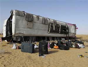  مصرع ثمانية سياح اميركيين في حادث سير في مصر 