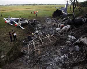 11 قتيلا في تحطم طائرة روسية  