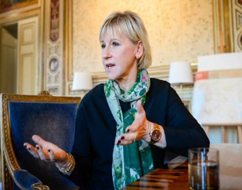 وزيرة خارجية السويد تربط بين هجمات باريس وانعدام أمل الفلسطينيين