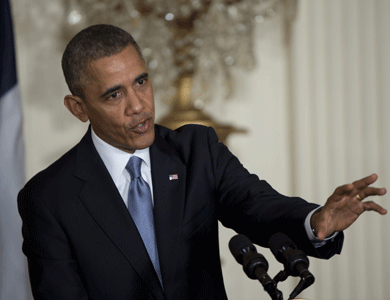 أوباما: أمريكا ستتعامل بحزم مع منتهكي العقوبات المفروضة على إيران