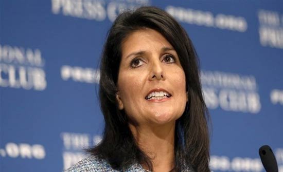 نيكي هيلي: أمريكا لن تسمح لسوريا باستخدام الأسلحة الكيميائية مجدداً
